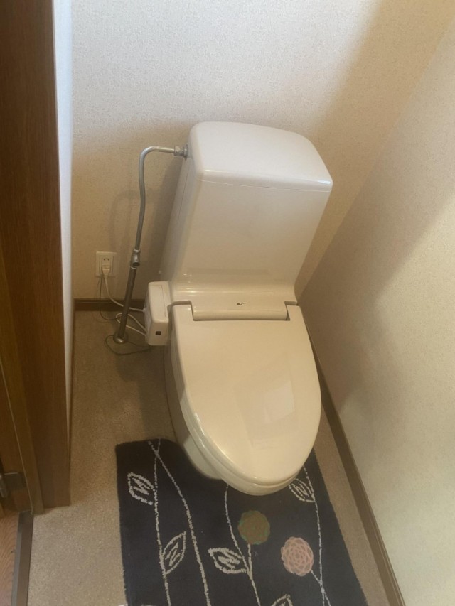 古いタイプのタンク式トイレでした！